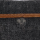 BURBERRY Blue Label Shoulder Bag Denim Navy Gold Auth 202980-3