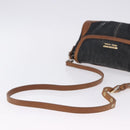 BURBERRY Blue Label Shoulder Bag Denim Navy Gold Auth 202980-8