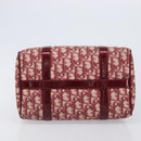Christian Dior Trotter Canvas Boston Bag PVC Red Gold Auth 202981-5