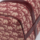 Christian Dior Trotter Canvas Boston Bag PVC Red Gold Auth 202981-16
