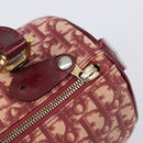 Christian Dior Trotter Canvas Boston Bag PVC Red Gold Auth 202981-20