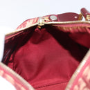 Christian Dior Trotter Canvas Boston Bag PVC Red Gold Auth 202981-22
