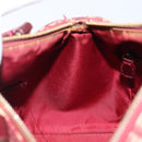 Christian Dior Trotter Canvas Boston Bag PVC Red Gold Auth 202981-23