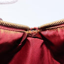 Christian Dior Trotter Canvas Boston Bag PVC Red Gold Auth 202981-10