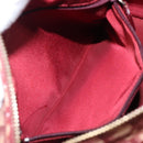 Christian Dior Trotter Canvas Boston Bag PVC Red Gold Auth 202981-25