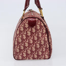 Christian Dior Trotter Canvas Boston Bag PVC Red Gold Auth 202981-3