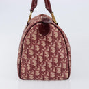 Christian Dior Trotter Canvas Boston Bag PVC Red Gold Auth 202981-4