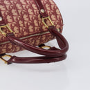 Christian Dior Trotter Canvas Boston Bag PVC Red Gold Auth 202981-7