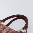 Christian Dior Trotter Canvas Boston Bag PVC Red Gold Auth 202981-14