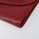 GUCCI Interlocking G Shoulder Bag Leather Red Gold 121546 Auth 202982-14