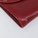 GUCCI Interlocking G Shoulder Bag Leather Red Gold 121546 Auth 202982-15