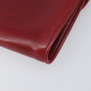 GUCCI Interlocking G Shoulder Bag Leather Red Gold 121546 Auth 202982-16
