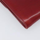 GUCCI Interlocking G Shoulder Bag Leather Red Gold 121546 Auth 202982-17