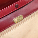 GUCCI Interlocking G Shoulder Bag Leather Red Gold 121546 Auth 202982-19