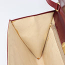 GUCCI Interlocking G Shoulder Bag Leather Red Gold 121546 Auth 202982-21