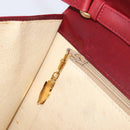 GUCCI Interlocking G Shoulder Bag Leather Red Gold 121546 Auth 202982-22