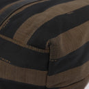 FENDI Pecan Canvas Tote Bag Brown Black Auth 202984-10