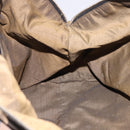 FENDI Pecan Canvas Tote Bag Brown Black Auth 202984-19