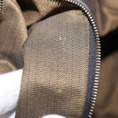 FENDI Pecan Canvas Tote Bag Brown Black Auth 202984-12
