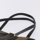 FENDI Pecan Canvas Tote Bag Brown Black Auth 202984-8