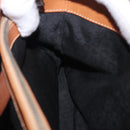CELINE C Macadam Canvas Hand Bag Suede Black Silver Auth 202985-21