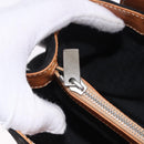 CELINE C Macadam Canvas Hand Bag Suede Black Silver Auth 202985-22