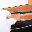 CELINE C Macadam Canvas Hand Bag Suede Black Silver Auth 202985-24