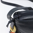 LOEWE Flamenco Shoulder Bag Leather Black Auth 202986A-10