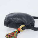 LOEWE Flamenco Shoulder Bag Leather Black Auth 202986A-3