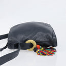 LOEWE Flamenco Shoulder Bag Leather Black Auth 202986A-4