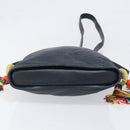 LOEWE Flamenco Shoulder Bag Leather Black Auth 202986A-5