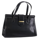 SAINT LAURENT Hand Bag Leather Black Gold 311210 Auth 202987-1