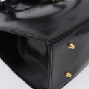 SAINT LAURENT Hand Bag Leather Black Gold 311210 Auth 202987-10