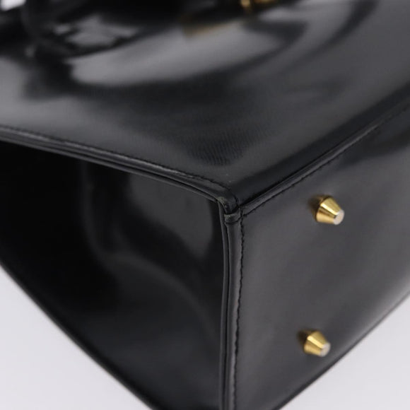 SAINT LAURENT Hand Bag Leather Black Gold 311210 Auth 202987