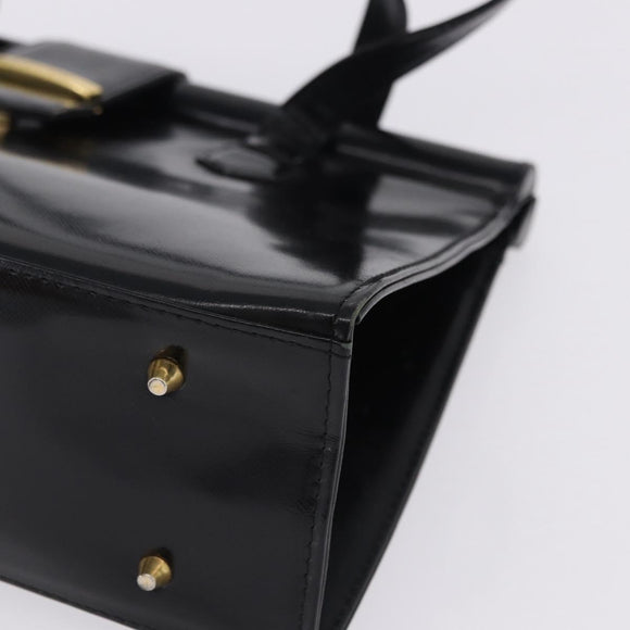 SAINT LAURENT Hand Bag Leather Black Gold 311210 Auth 202987