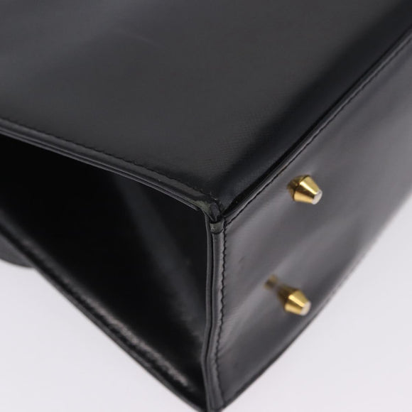 SAINT LAURENT Hand Bag Leather Black Gold 311210 Auth 202987