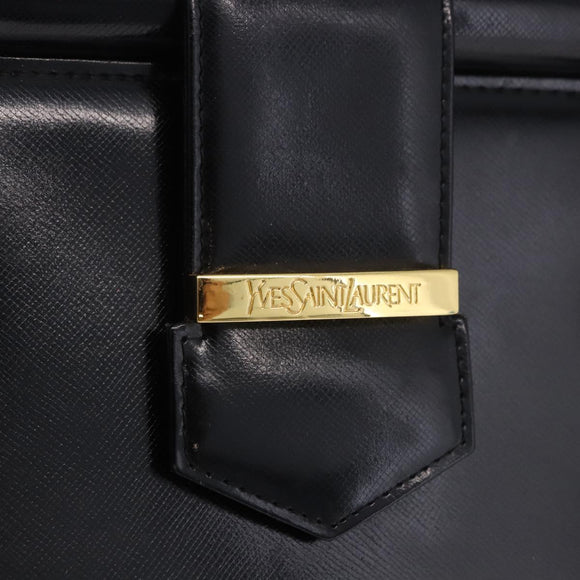 SAINT LAURENT Hand Bag Leather Black Gold 311210 Auth 202987