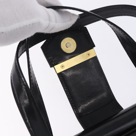 SAINT LAURENT Hand Bag Leather Black Gold 311210 Auth 202987