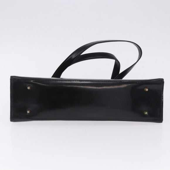 SAINT LAURENT Hand Bag Leather Black Gold 311210 Auth 202987