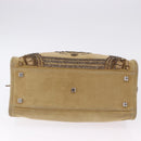 LOEWE Amazona 30 Hand Bag Suede Beige Silver Auth 202990V-6