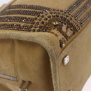 LOEWE Amazona 30 Hand Bag Suede Beige Silver Auth 202990V-16