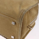 LOEWE Amazona 30 Hand Bag Suede Beige Silver Auth 202990V-19