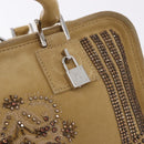 LOEWE Amazona 30 Hand Bag Suede Beige Silver Auth 202990V-21
