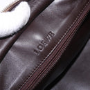 LOEWE Amazona 30 Hand Bag Suede Beige Silver Auth 202990V-22