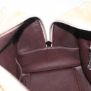 LOEWE Amazona 30 Hand Bag Suede Beige Silver Auth 202990V-24
