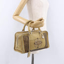 LOEWE Amazona 30 Hand Bag Suede Beige Silver Auth 202990V-27