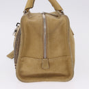 LOEWE Amazona 30 Hand Bag Suede Beige Silver Auth 202990V-3