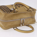 LOEWE Amazona 30 Hand Bag Suede Beige Silver Auth 202990V-14