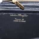 Salvatore Ferragamo Gancini Shoulder Bag Leather Black Gold Auth 202991A-22