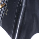 Salvatore Ferragamo Gancini Shoulder Bag Leather Black Gold Auth 202991A-10